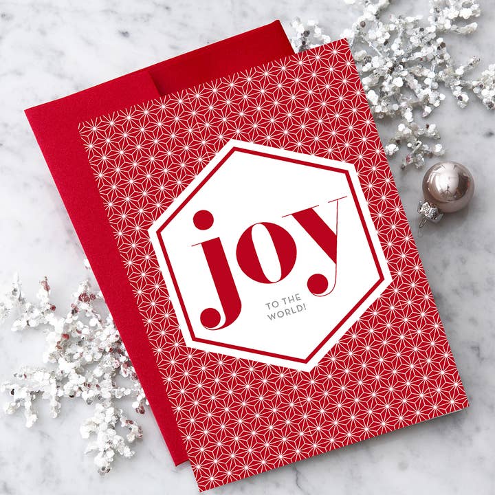 Design with Heart "Joy to the World" Christmas Card - Little Miss Muffin Children & Home