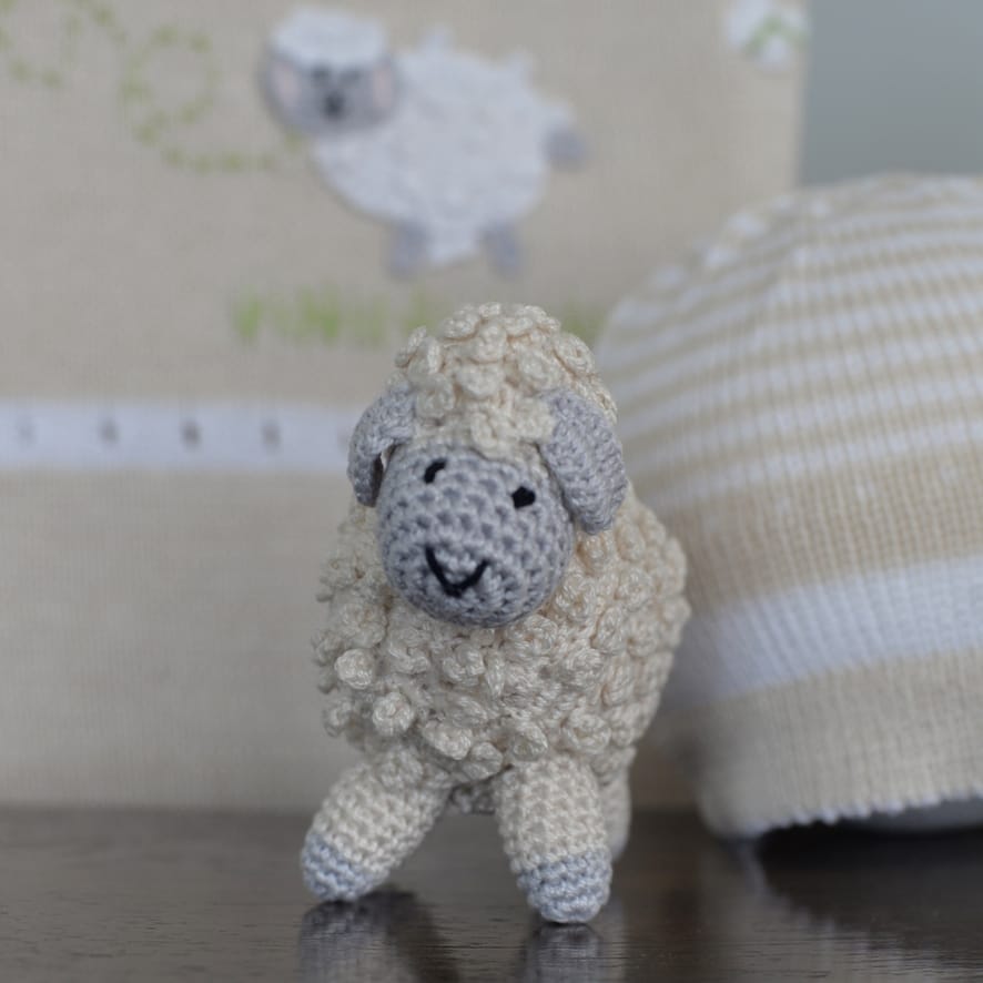 White Little Crochet Lamb
