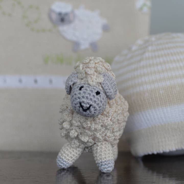 Ecru Little Crochet Lamb