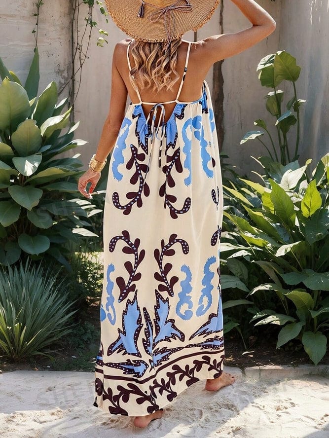 Rosa Clothing Rosa Clothing Symmetrical Print Maxi Slip Dress - Little Miss Muffin Children & Home