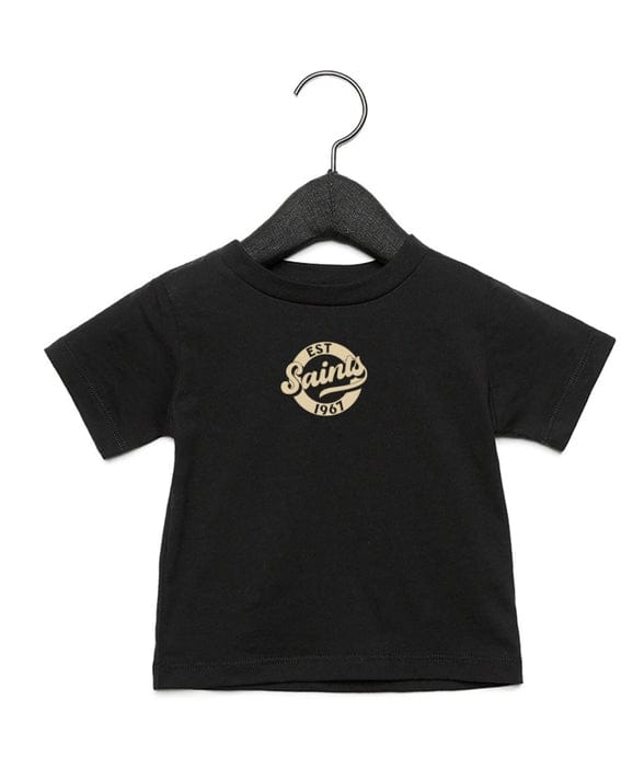 Whereable Art Whereable Art Lil Saints Fanclub Shirts - Retro Saints - Black - Little Miss Muffin Children & Home