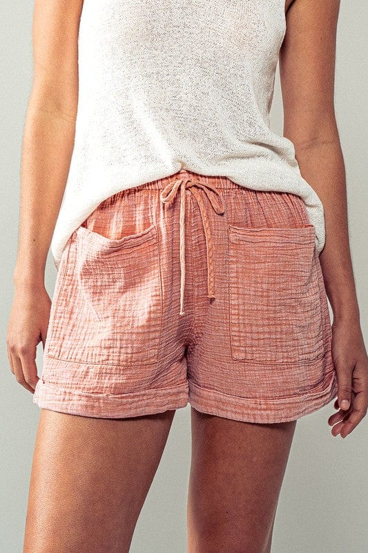 Urban Daizy Urban Daizy Mineral Washed Gauze Shorts - Little Miss Muffin Children & Home