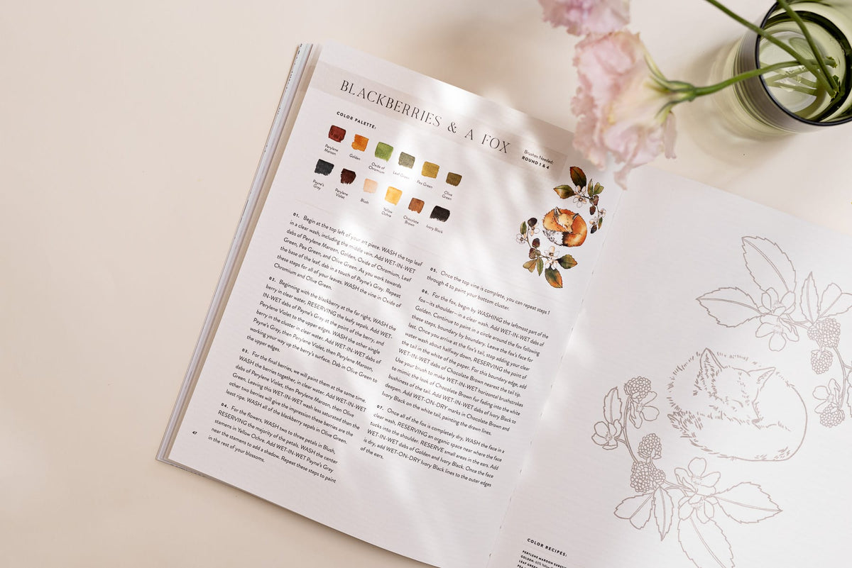 Paige Tate & Co Watercolor Workbook 2: Flowers, Feathers, & Animal Friends - Little Miss Muffin Children & Home