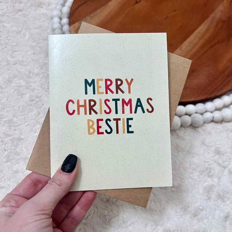 Big Moods Big Moods "Merry Christmas Bestie" Christmas Card - Little Miss Muffin Children & Home