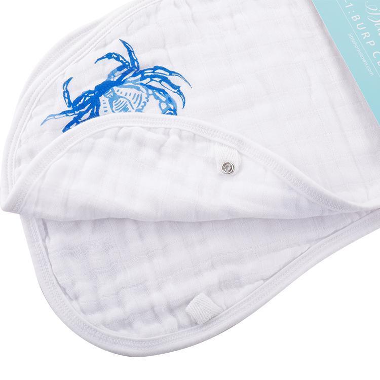 Little Hometown Blue Crab 2 In 1 Burp Cloth And Bib - Little Miss Muffin Children & Home