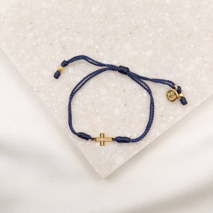 My Saint My Hero Filled By Faith Open Cross Bracelet - Little Miss Muffin Children & Home