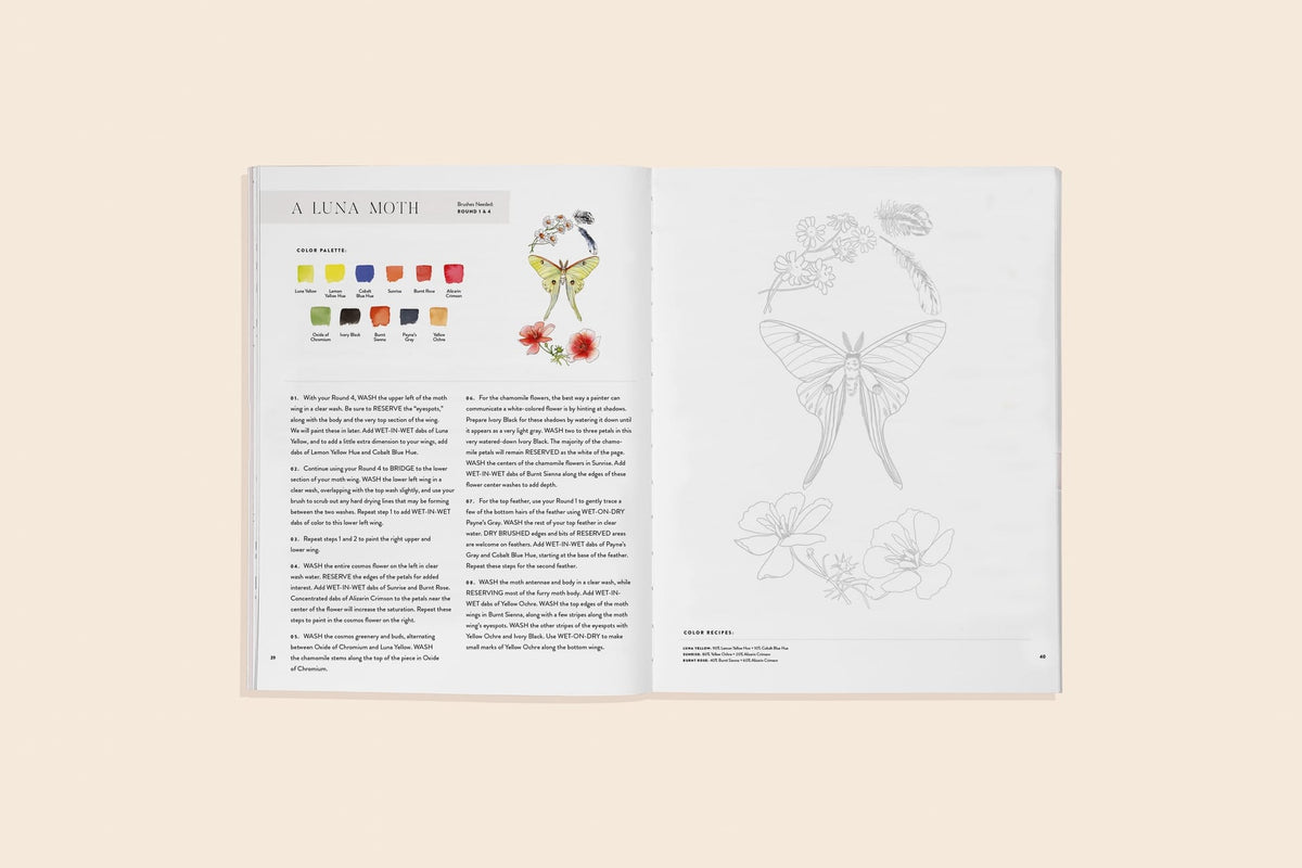 Paige Tate & Co Watercolor Workbook 2: Flowers, Feathers, & Animal Friends - Little Miss Muffin Children & Home