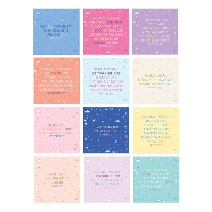 Callie Danielle Verses For Daughters – Bible Verse Card Set + Display Stand - Little Miss Muffin Children & Home