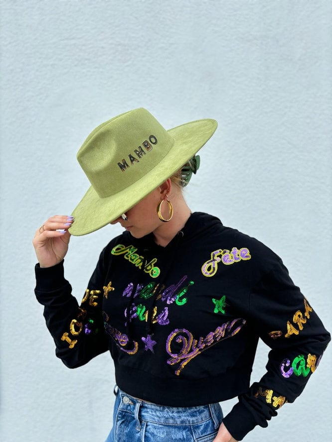 Mardi Gras Creations Mardi Gras Creations Mardi Explosion Crop Hoodie - Little Miss Muffin Children & Home