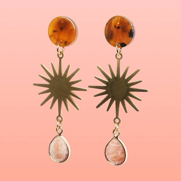 Tribe + Temple Solea Sun Stone Dangles - Little Miss Muffin Children & Home