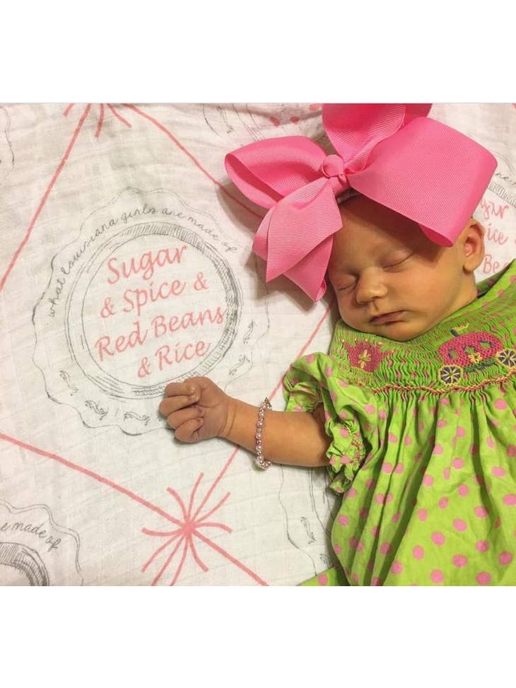 Little Hometown Little Hometown Louisiana Girls Swaddle Blanket - Little Miss Muffin Children & Home