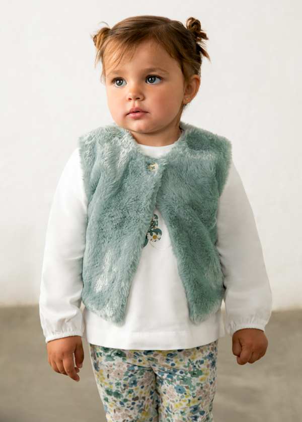 Mayoral Usa Inc 3-Piece Faux Fur Vest, Top & Leggings Set - Little Miss Muffin Children & Home