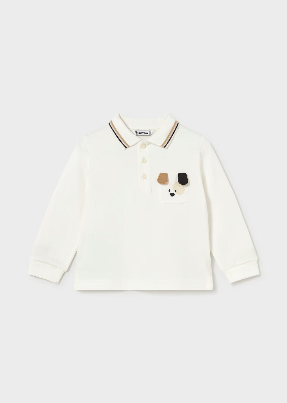 Mayoral Usa Inc Long Sleeve Puppy Pocket Polo - Little Miss Muffin Children & Home