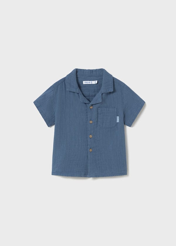Mayoral Usa Inc Mayoral Bambula Button Up Shirt in Blue - Little Miss Muffin Children & Home