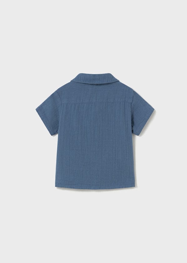 Mayoral Usa Inc Mayoral Bambula Button Up Shirt in Blue - Little Miss Muffin Children & Home