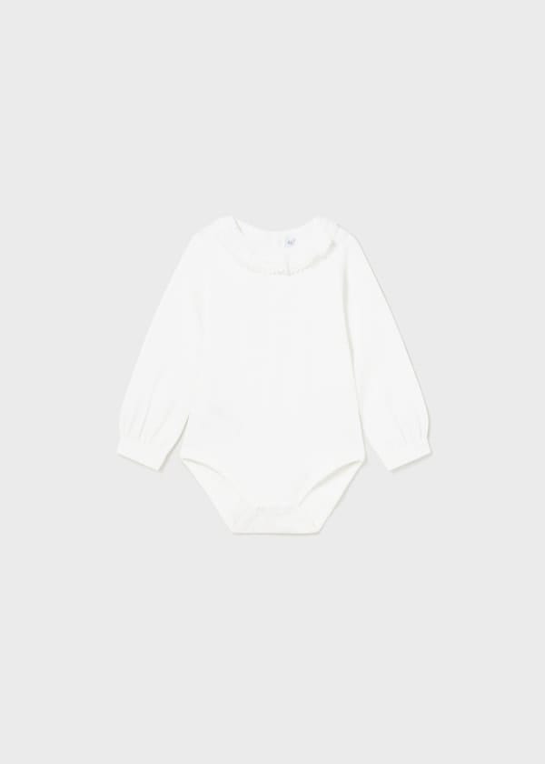 Mayoral Usa Inc Mayoral Long Sleeve Ruffle Neck Bodysuit for Baby Girl - Little Miss Muffin Children & Home