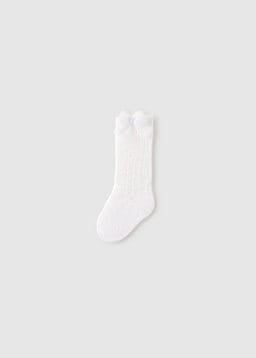 Mayoral Usa Inc Open Weave Bow Socks in White - Little Miss Muffin Children & Home
