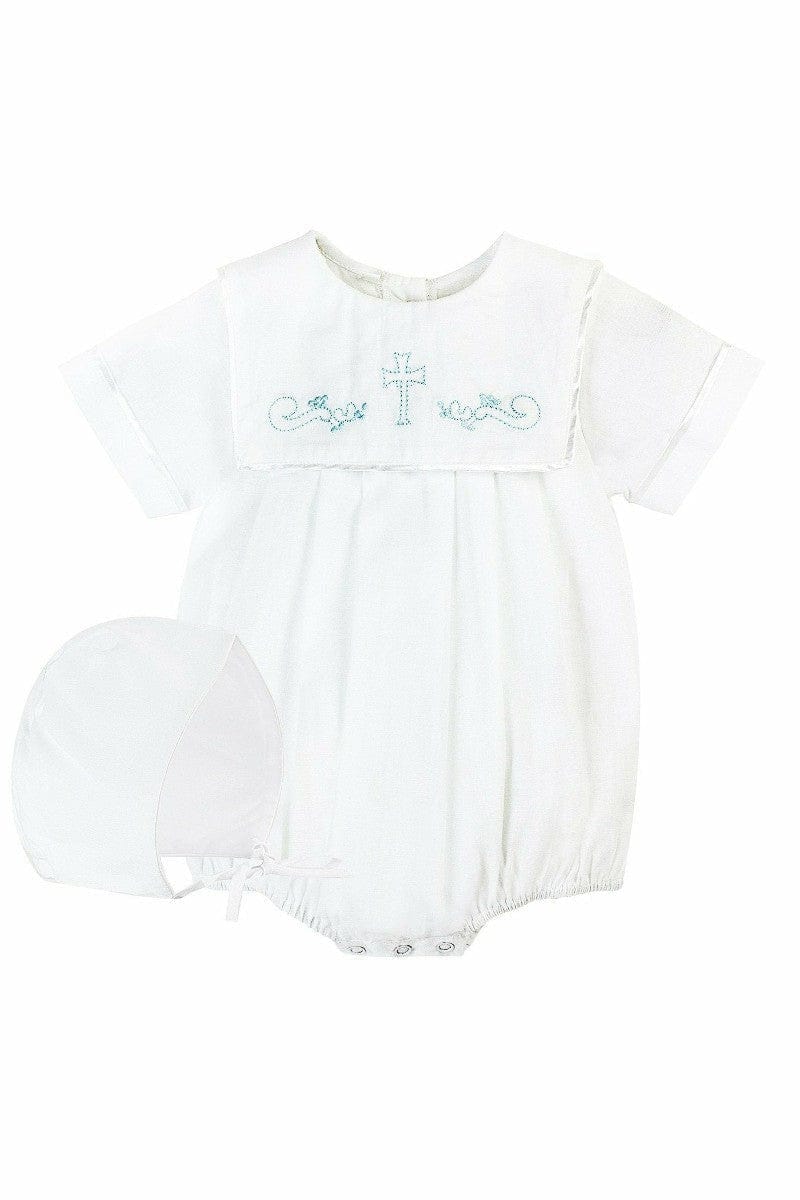 baby boy christening gown with bonnet