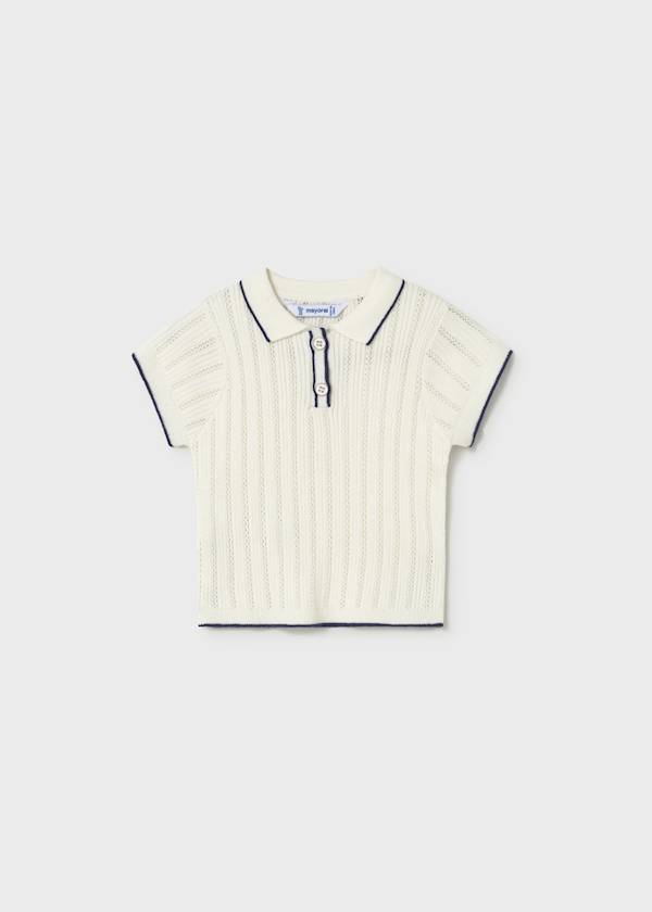 Mayoral Usa Inc Toddler Knit Polo Shirt with Contrast Trim - Little Miss Muffin Children & Home
