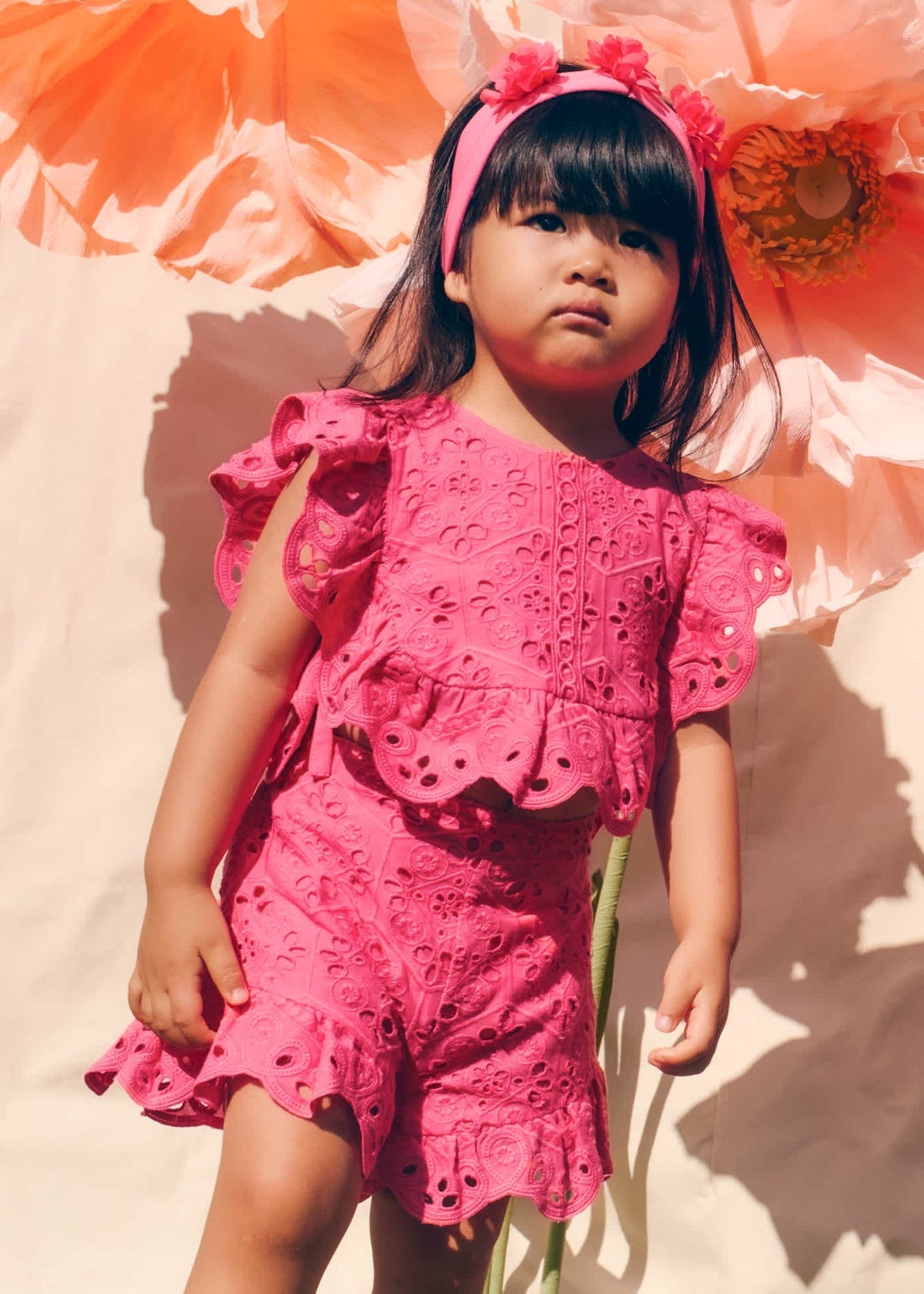 Abel & Lula Abel & Lula Eyelet Embroidered Short Set - Little Miss Muffin Children & Home