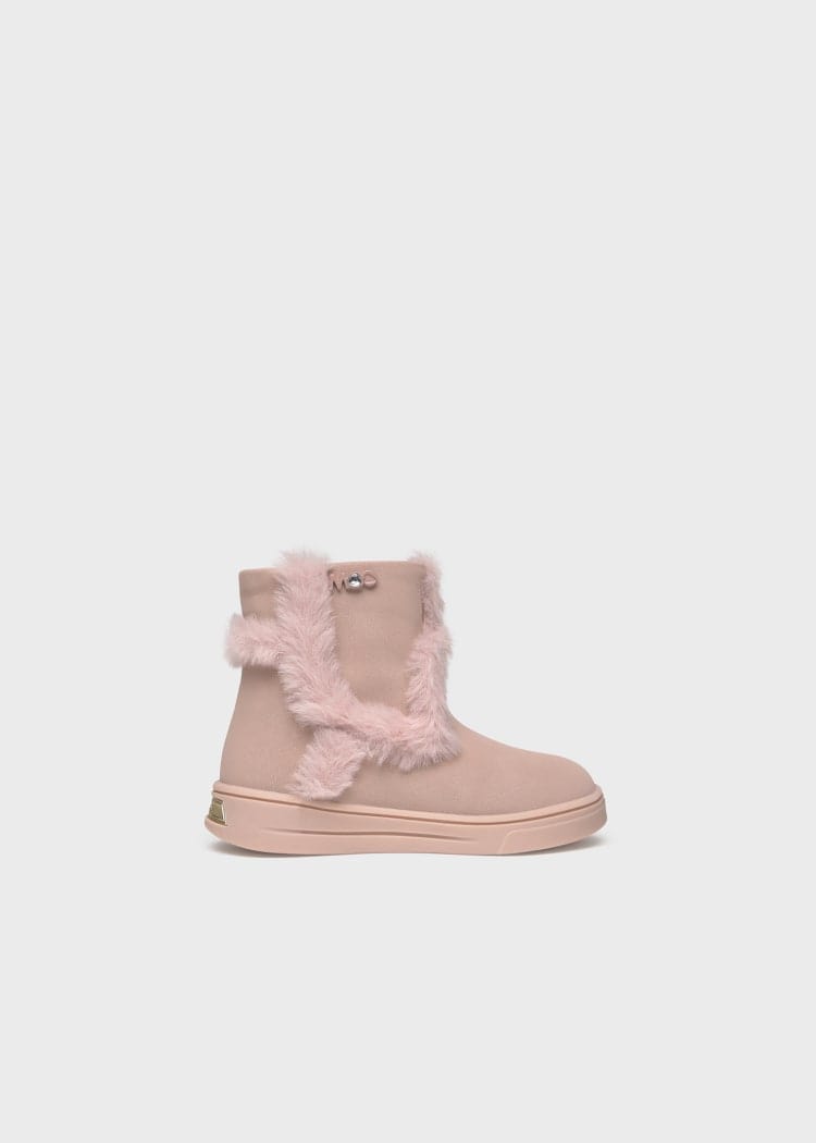 Mayoral Usa Inc Mayoral Faux Fur Boots for Baby in Acid Pink - Little Miss Muffin Children & Home