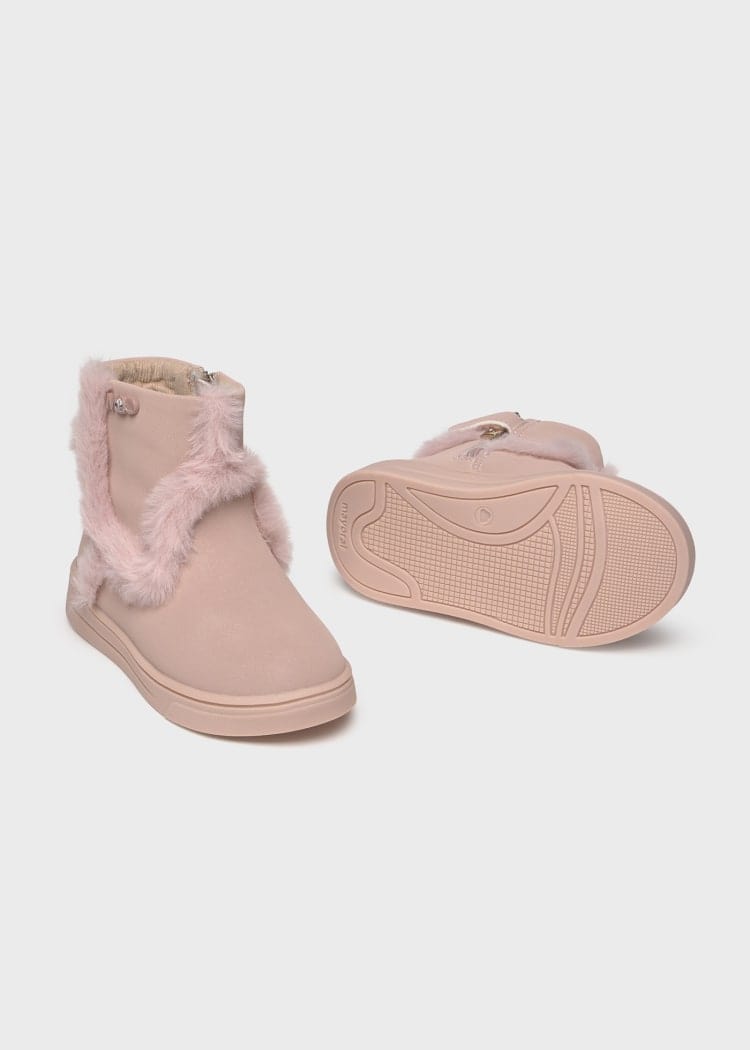 Mayoral Usa Inc Mayoral Faux Fur Boots for Baby in Acid Pink - Little Miss Muffin Children & Home