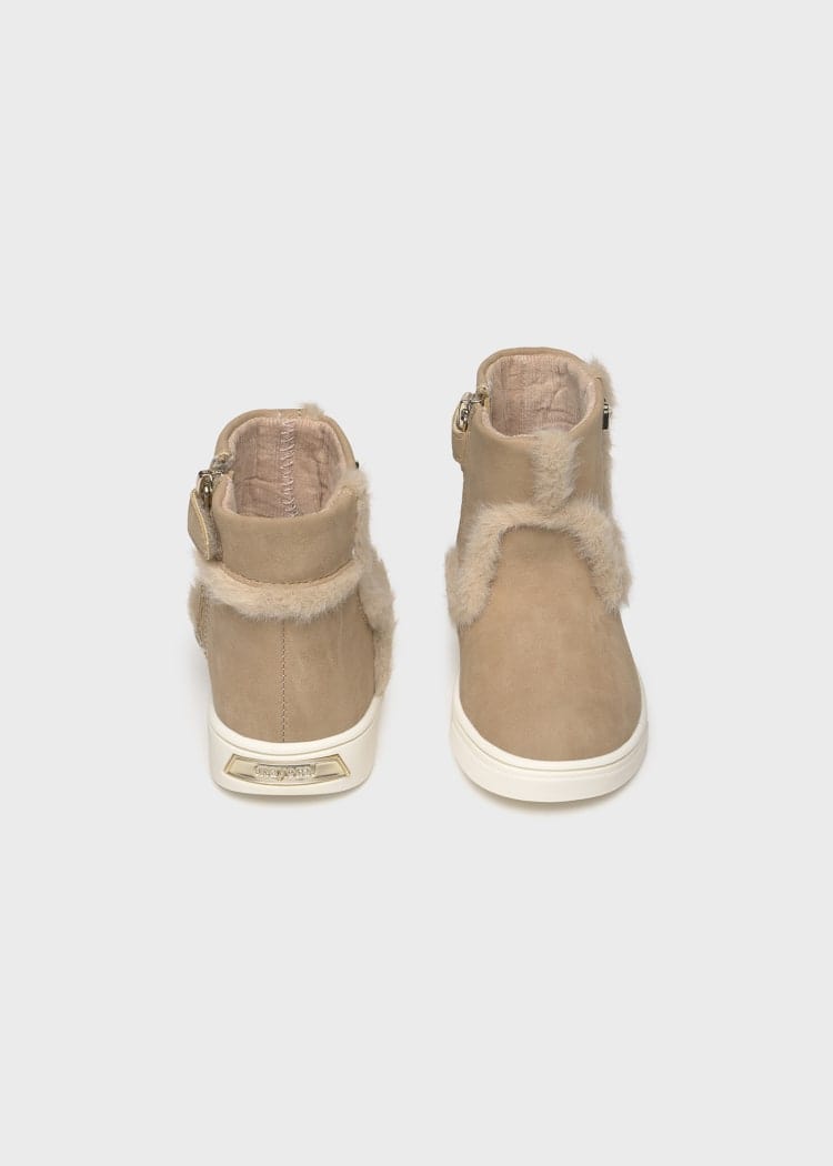 Mayoral Usa Inc Mayoral Faux Fur Boots in Mole - Little Miss Muffin Children & Home