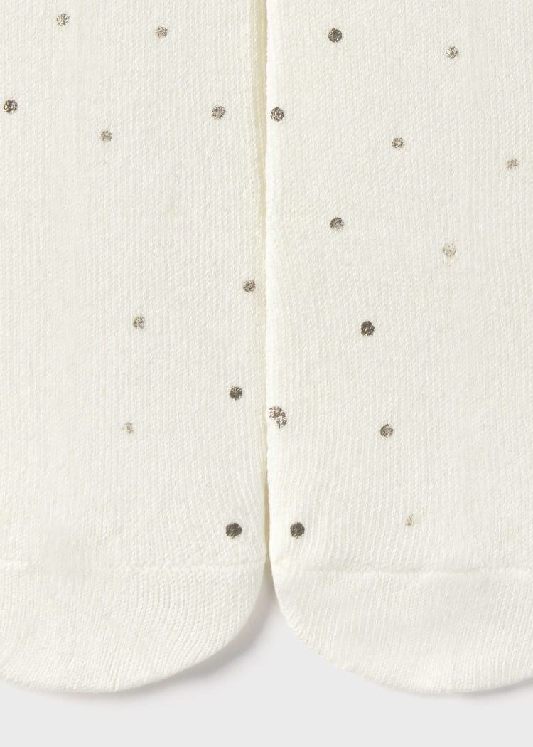 Mayoral Usa Inc Mayoral Glitter Polka Dot Tights for Baby in Off White - Little Miss Muffin Children & Home