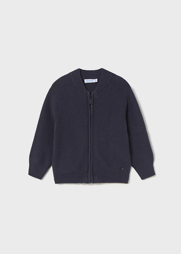 Mayoral Usa Inc Zip Up Cardigan in Navy - Little Miss Muffin Children & Home