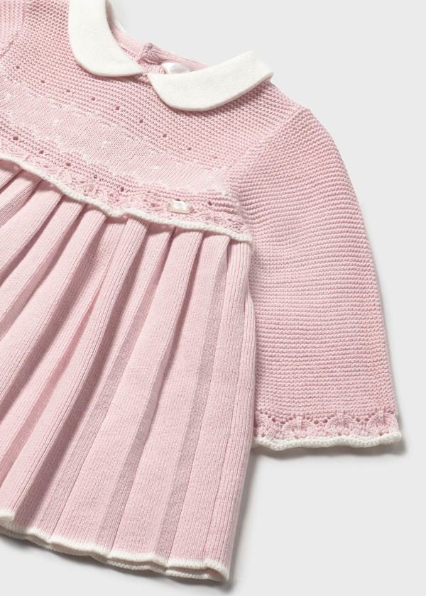 Mayoral Usa Inc Knit Long Sleeve Dress in Quartz Crystal - Little Miss Muffin Children & Home