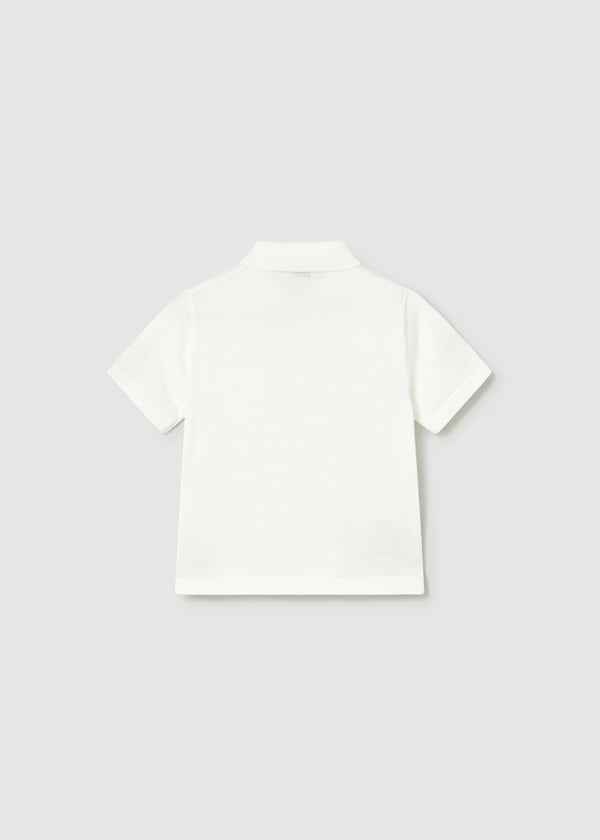 Knit Polo Shirt in Cream