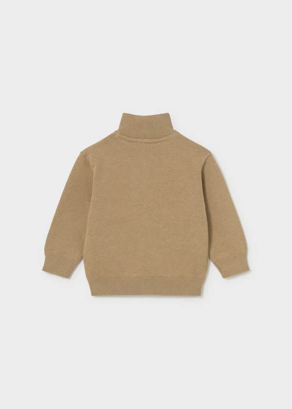 Knit Zip-Up Sweater with Puppy Pockets