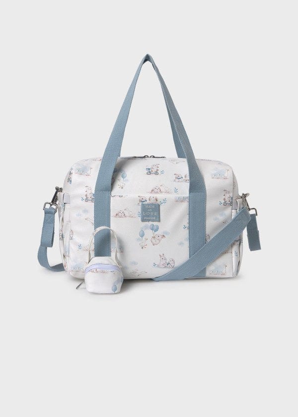 Mayoral Usa Inc Mayoral Printed Diaper Bag with Accessories in Polar Blue - Little Miss Muffin Children & Home