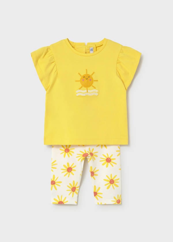 Mayoral Usa Inc Printed Capri Leggings & Flutter Sleeve T-Shirt Set - Little Miss Muffin Children & Home