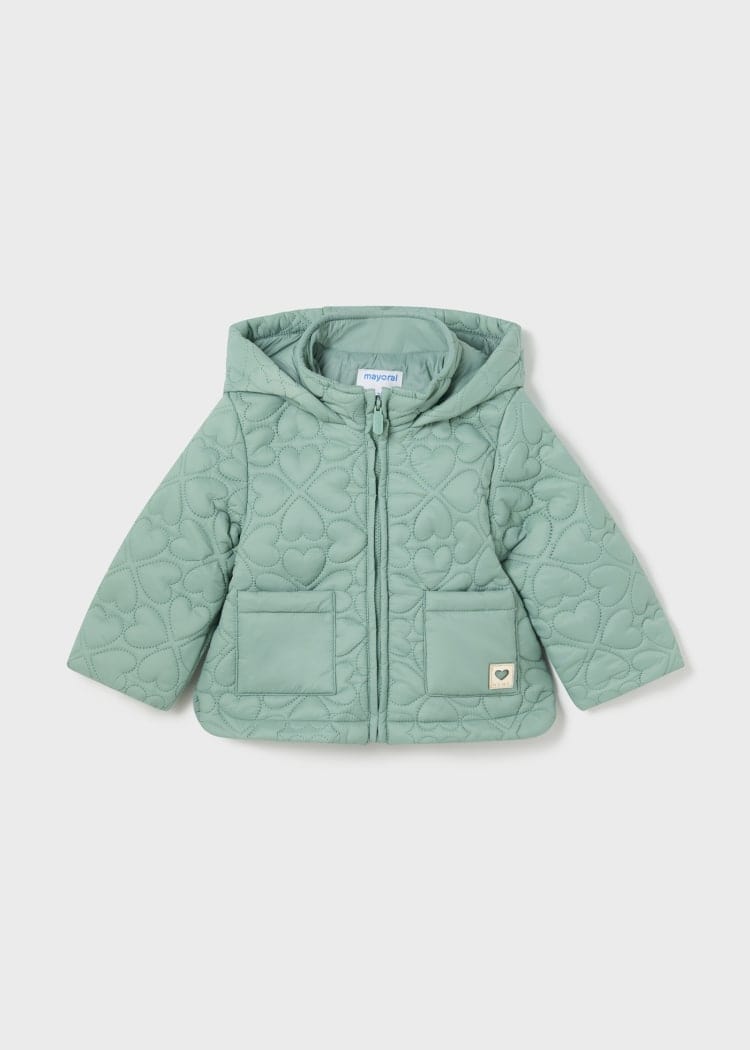 Mayoral Usa Inc Mayoral Baby Quilted Heart Jacket in Emerald - Little Miss Muffin Children & Home