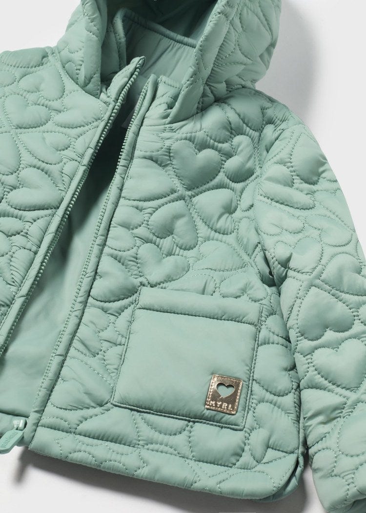 Mayoral Usa Inc Mayoral Baby Quilted Heart Jacket in Emerald - Little Miss Muffin Children & Home