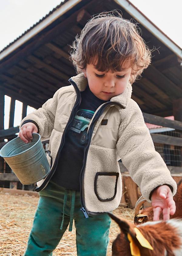 boys fleece lined sherpa jacket