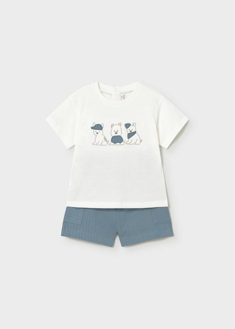 Embroidered T-Shirt & Shorts Set