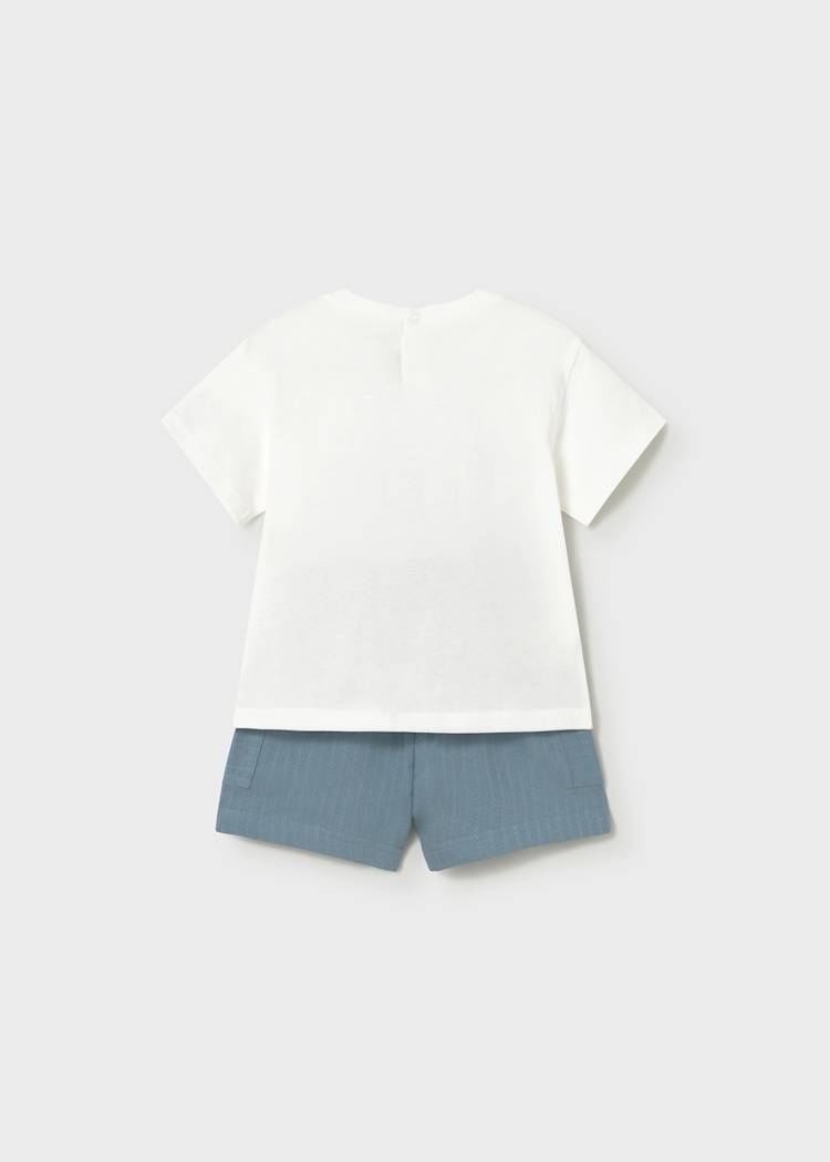 Embroidered T-Shirt & Shorts Set