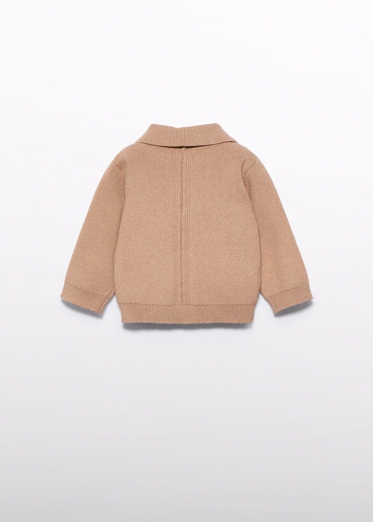 Abel & Lula Abel & Lula Baby Cardigan with Collar in Camel - Little Miss Muffin Children & Home