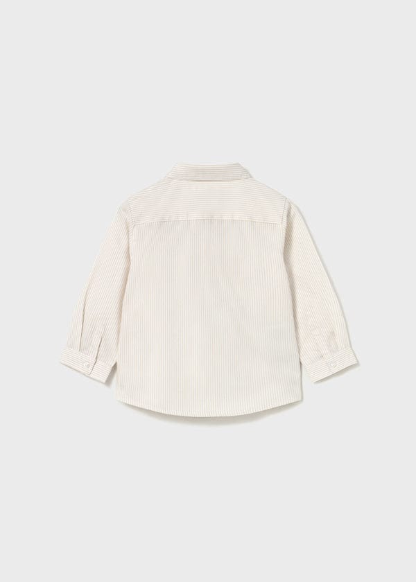 baby tan striped button up top