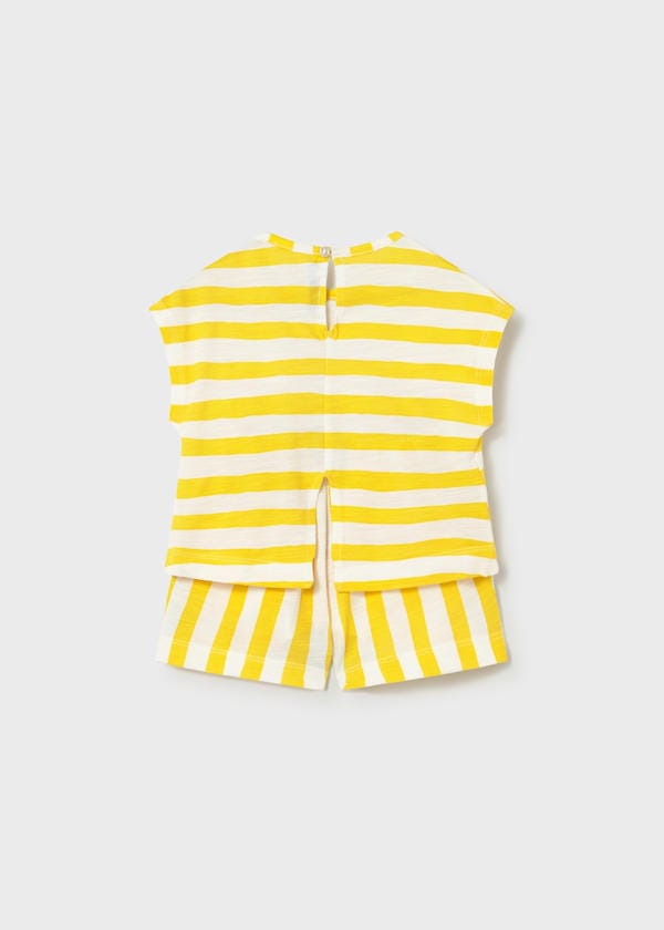 Striped Knit 2-Piece Short Set in Mimosa