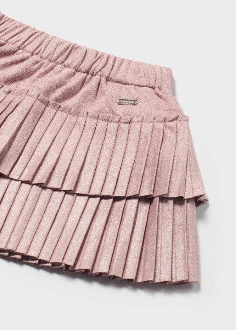 Mayoral Usa Inc Mayoral Pleated Suede Skirt in Blush - Little Miss Muffin Children & Home
