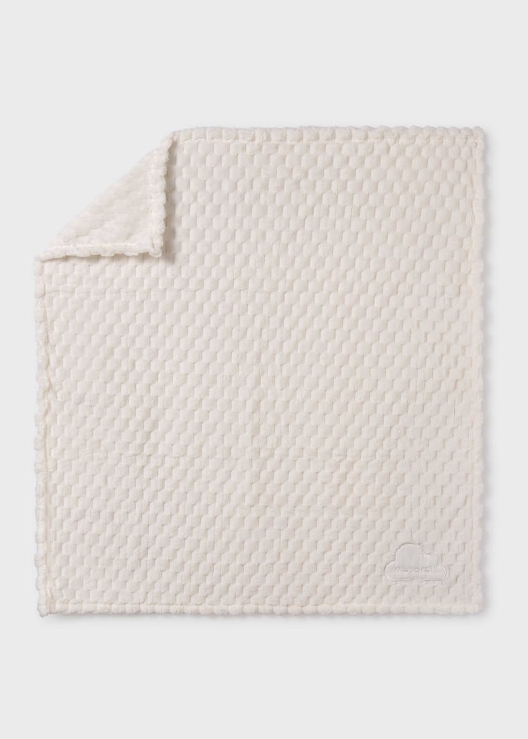 Mayoral Usa Inc Mayoral Faux Fur Teddy Blanket in Off White - Little Miss Muffin Children & Home