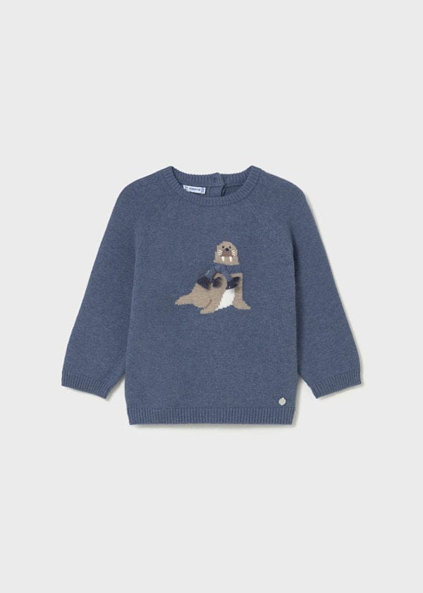 boys blue animal sweater