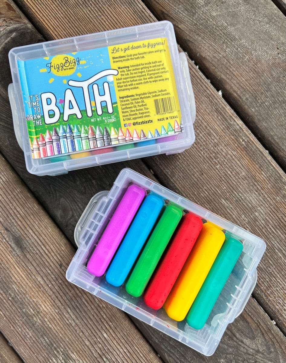 Fizz Bizz Fizz Bizz It's time to draw the bath! Bath Crayons - Little Miss Muffin Children & Home