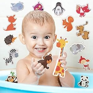 Firefox Toys Fizzles Wild Animal Sticky Bath Foam Critters, 18 Piece Set - Little Miss Muffin Children & Home