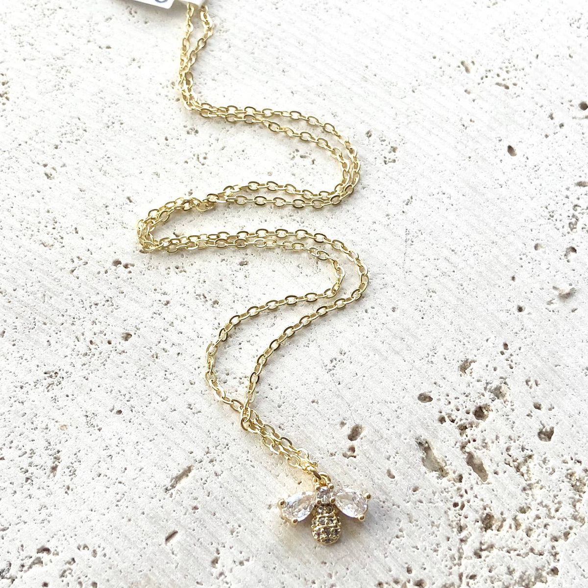 VB&CO Designs Handmade Jewelry Bee Necklace Dainty Jewelry Crystal Gold Necklace - Little Miss Muffin Children & Home