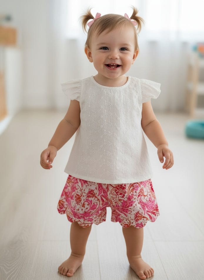 Reva Shorts and Top Set in White