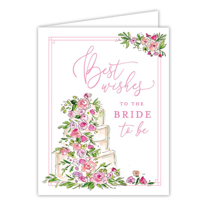 RosanneBeck Collections Best Wishes To The Bride Wedding Cake Greeting Card - Little Miss Muffin Children & Home